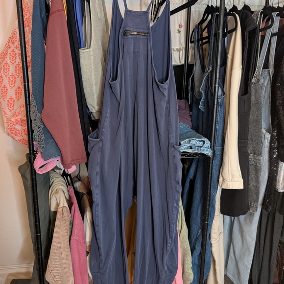 Navy Blue Jumpsuit with Pockets - Picture 6 of 6